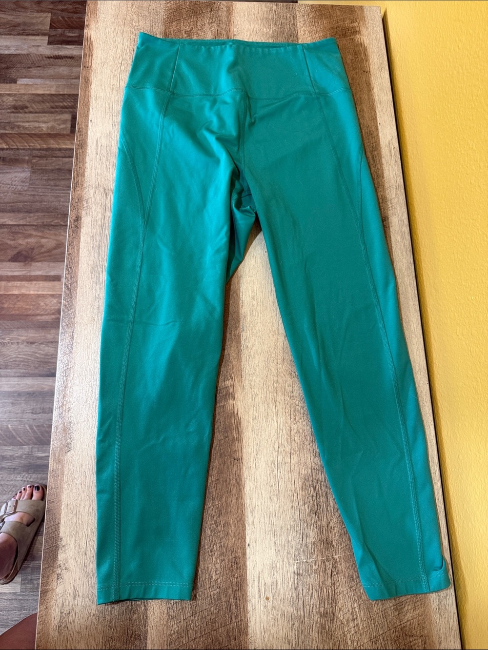 girlfriend collective Green High-Waist Leggings